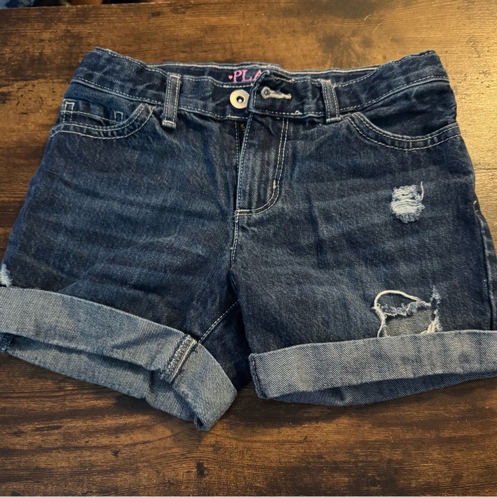 The Children's Place Navy Distressed Denim Shorts